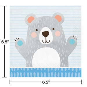 Bulk Pack of 32 Birthday Bear Party Napkins