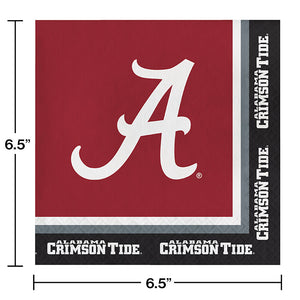 Bulk Pack of 40 Alabama Crimson Tide Napkins