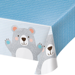 Bulk Pack of 2 Birthday Bear Plastic Tablecover, 54" X 102"