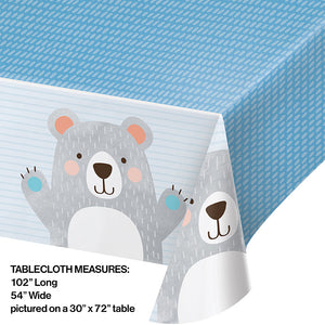 Bulk Pack of 2 Birthday Bear Plastic Tablecover, 54" X 102"