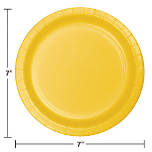 Bulk Pack of 48 School Bus Yellow Paper Dessert Plates