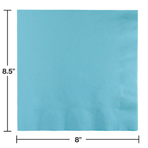 Bulk Pack of 50 Pastel Blue Dinner Napkins 3Ply 1/4Fld