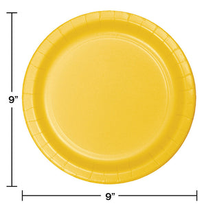 Bulk Pack of 48 School Bus Yellow Paper Plates