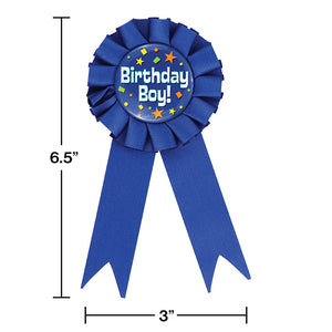 Bulk Pack of 2 Birthday Boy Award Ribbon