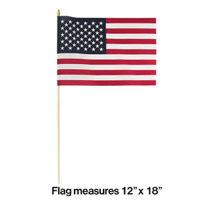 Bulk Pack of 2 Cloth Usa Flag 12" X 18"