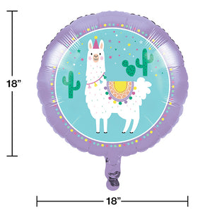 Bulk Pack of 2 Llama Party Metallic Balloon 18"