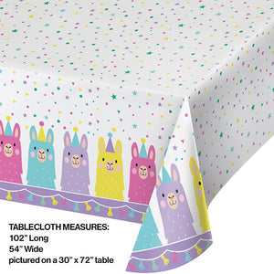 Bulk Pack of 2 Llama Party Plastic Tablecover, 54" X 102"