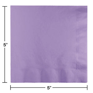 Bulk Pack of 150 Luscious Lavender Beverage Napkin, 3 Ply