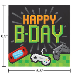 Bulk Pack of 32 Video Game Party Birthday Napkins