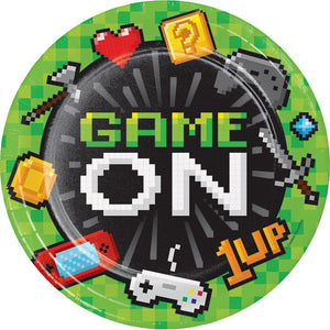 Bulk Pack of 16 Video Game Party Paper Plates