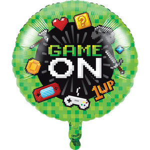 Bulk Pack of 2 Gaming Party Metallic Balloon 18"