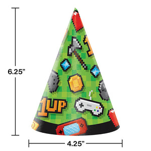 Bulk Pack of 16 Video Game Party Party Hats