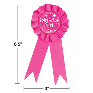 Bulk Pack of 2 Birthday Girl Award Ribbon