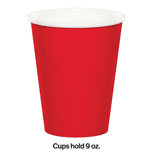 Bulk Pack of 48 Classic Red Hot/Cold Paper Cups 9 Oz