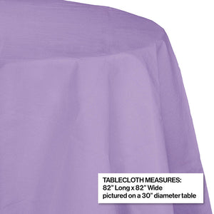 Bulk Pack of 2 Luscious Lavender 82" Round Polylined Tissue Tablecover