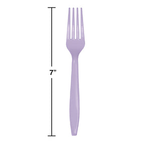 Bulk Pack of 48 Luscious Lavender Purple Plastic Forks