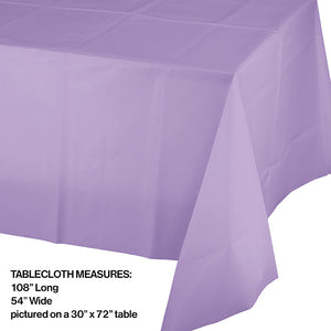 Bulk Pack of 2 Luscious Lavender Tablecover Plastic 54" X 108"