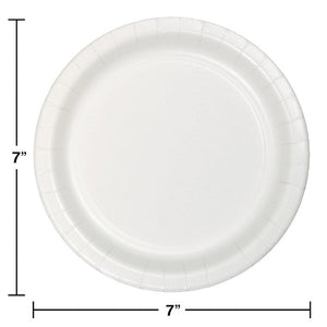 Bulk Pack of 24 White Paper Dessert Plate