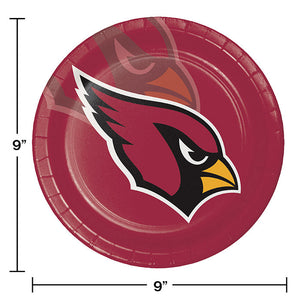 Bulk Pack of 16 Arizona Cardinals Paper Plates