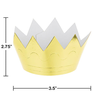 Bulk Pack of 18 Mini Foil Crown