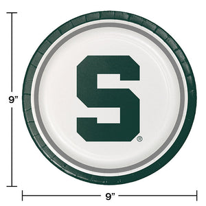 Bulk Pack of 16 Michigan State Spartans Paper Plates