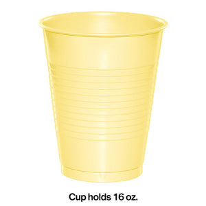 Bulk Pack of 40 Mimosa Yellow 16 Oz Plastic Cups