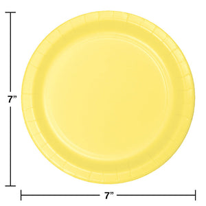 Bulk Pack of 48 Mimosa Yellow Paper Dessert Plates