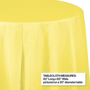 Bulk Pack of 2 Mimosa Round Plastic Tablecover, 82"