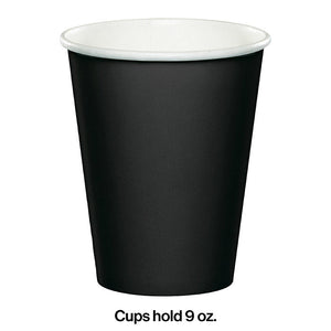 Bulk Pack of 24 Black Velvet Hot/Cold Paper Cups 9 Oz