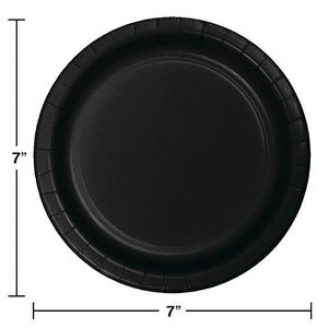 Bulk Pack of 24 Black Paper Dessert Plates