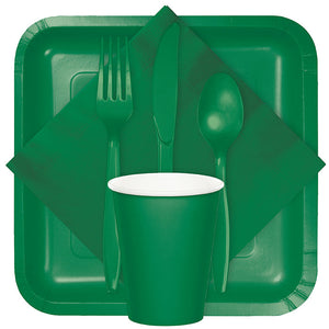 Bulk Pack of 60 Emerald Green Beverage Napkins