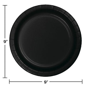 Bulk Pack of 24 Black Paper Plates