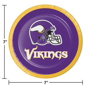 Bulk Pack of 16 Minnesota Vikings Dessert Plates