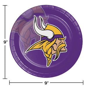 Bulk Pack of 16 Minnesota Vikings Paper Plates