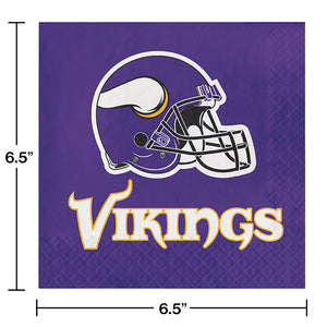 Bulk Pack of 32 Minnesota Vikings Napkins