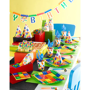 Bulk Pack of 32 Block Party Birthday Napkins