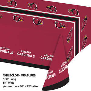 Bulk Pack of 2 Arizona Cardinals Plastic Table Cover, 54" X 102"