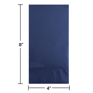 Bulk Pack of 32 Navy Guest Towel, 3 Ply