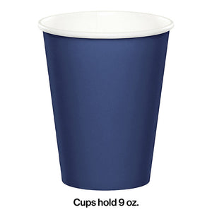 Bulk Pack of 48 Navy Hot/Cold Paper Cups 9 Oz