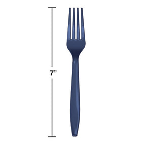 Bulk Pack of 100 Navy Blue Plastic Forks