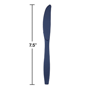 Bulk Pack of 100 Navy Blue Plastic Knives