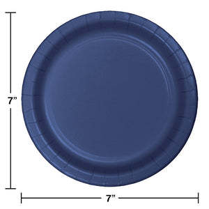 Bulk Pack of 48 Navy Blue Paper Dessert Plates