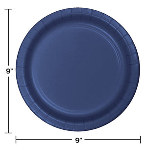 Bulk Pack of 48 Navy Blue Paper Plates