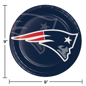 Bulk Pack of 16 New England Patriots Paper Plates