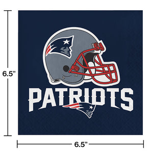 Bulk Pack of 32 New England Patriots Napkins