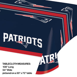 Bulk Pack of 2 New England Patriots Plastic Table Cover, 54" X 102"