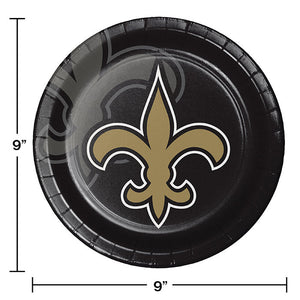 Bulk Pack of 16 New Orleans Saints Paper Plates