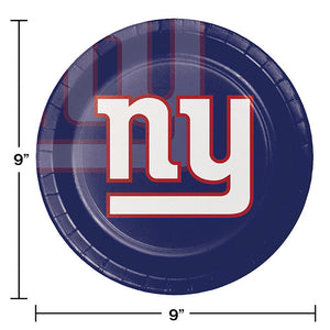 Bulk Pack of 16 New York Giants Paper Plates