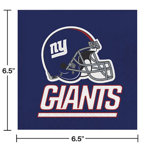 Bulk Pack of 32 New York Giants Napkins