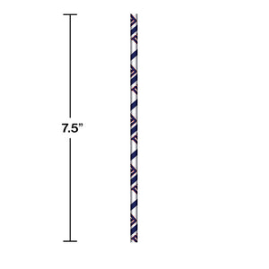 Bulk Pack of 48 New York Giants Paper Straws